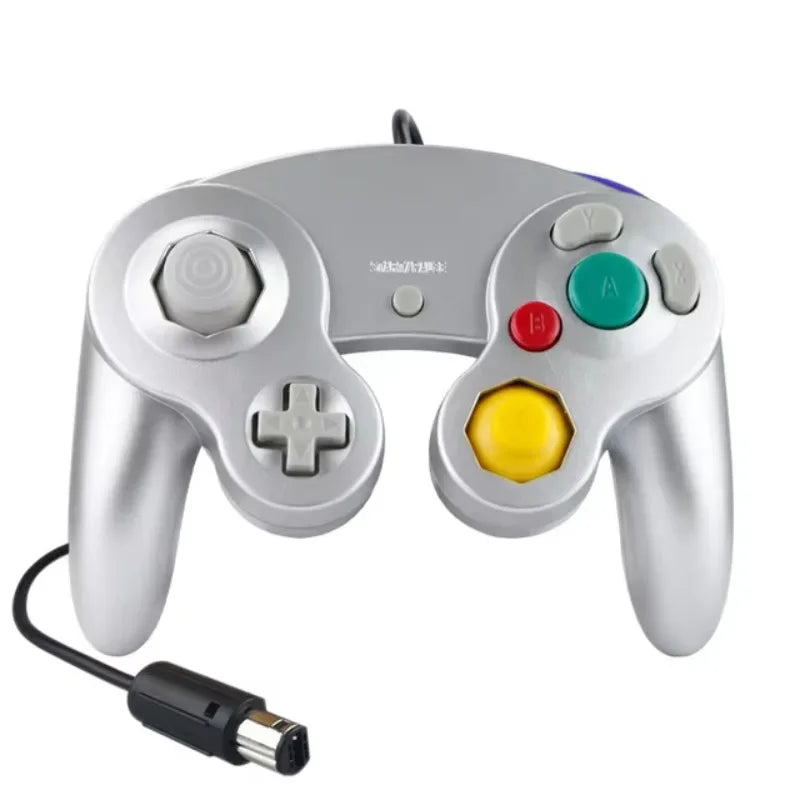 Controlador de jogo com fio para GameCube NGC Joystick de gamepad com fio de botão único para console de jogos NGC