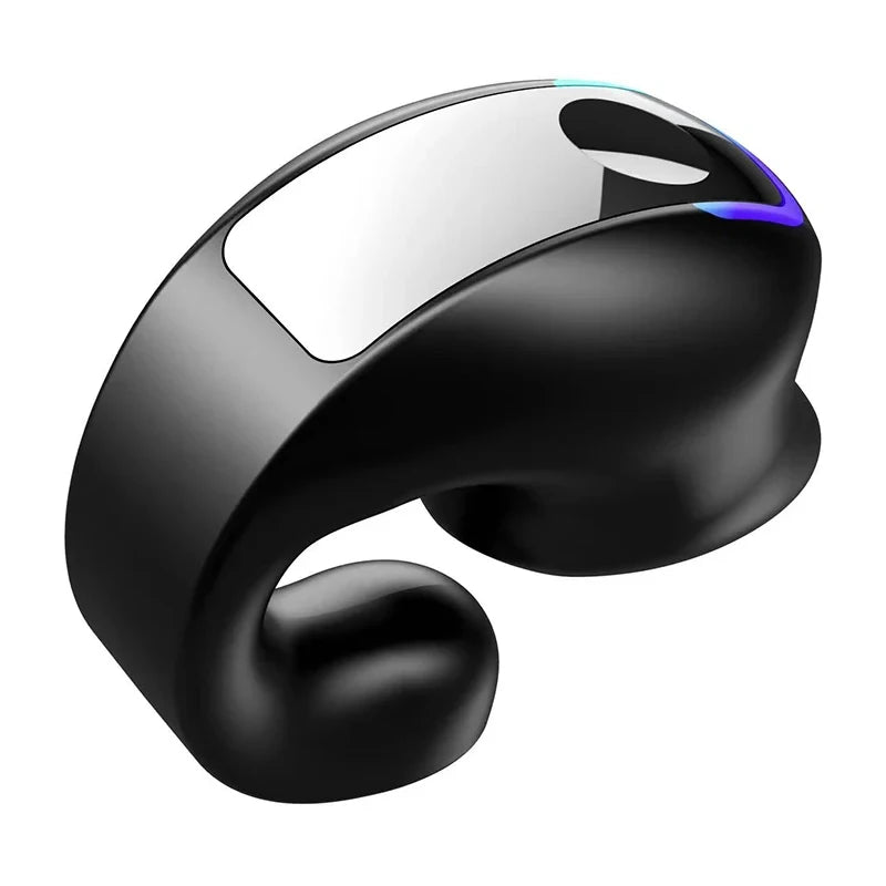 GD28 Bluetooth 5.3 Ear Clip Headphone TWS Wireless Earphones Single In-Ear TWS HiFi Stereo Touch Control Sports Headset with Mic