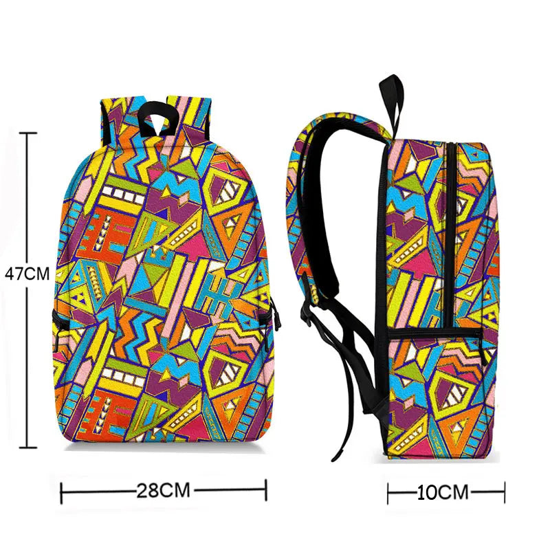 African Women Backpack Africa Tribal Ethic Shoulder Travel Bags Fashion Rucksack Teenager Laptop Daypack School Bags Gift