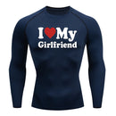 Camisa de compressão gráfica masculina, Ginásio Treino, Atlético, Quick Dry Tshirts, Primavera, Outono, Formação, Corrida, Camisola, Baselayer Tops