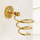 Conjunto de acessórios de banheiro de latão vendido, gancho de roupão, suporte de papel, barra de toalha, anel de toalha, conjuntos de banheiro, toalheiro dourado ht- 810900 -T