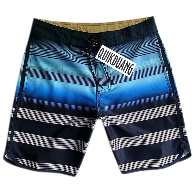 Quick-Dry Waterproof Beachshorts Men's Swimming Trunks Casual Bermuda Spandex Surf Pants Physique Competition Board Shorts L01