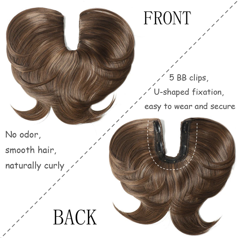 5 Clip U Part Synthetic Hair Wigs for Women Straight Wigs Natural Color Straight U-part wigs Hair Extension Clip