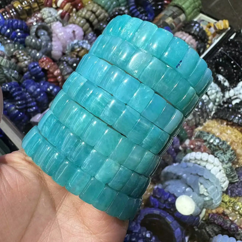 Blue Amazonite Stone Natural Gemstone Jewelry Bangle Bracelet for Woman for Man for Gift Wholesale !
