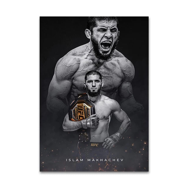 Boxing Fighting Star Canvas Wall Art Print Poster MMA Decorative Painting Modern Home Decor Boxing Sports Lover Gift Unframed
