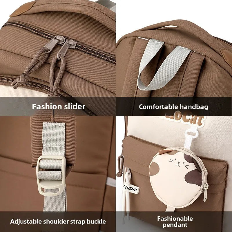 Large Capacity Backpacks Teenage Girls Junior Middle School Students Book Bag Breathable Shoulder Backpack Kawaii Schoolbag