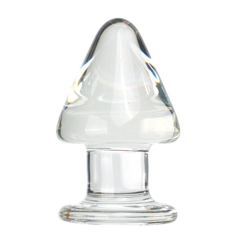 VaHppy Plugues anais de vidro com diâmetro de 5 cm, brinquedos sexuais para meninas, extensão de masturbação anal gay SM BDSM, brinquedos anais ovais e sedosos