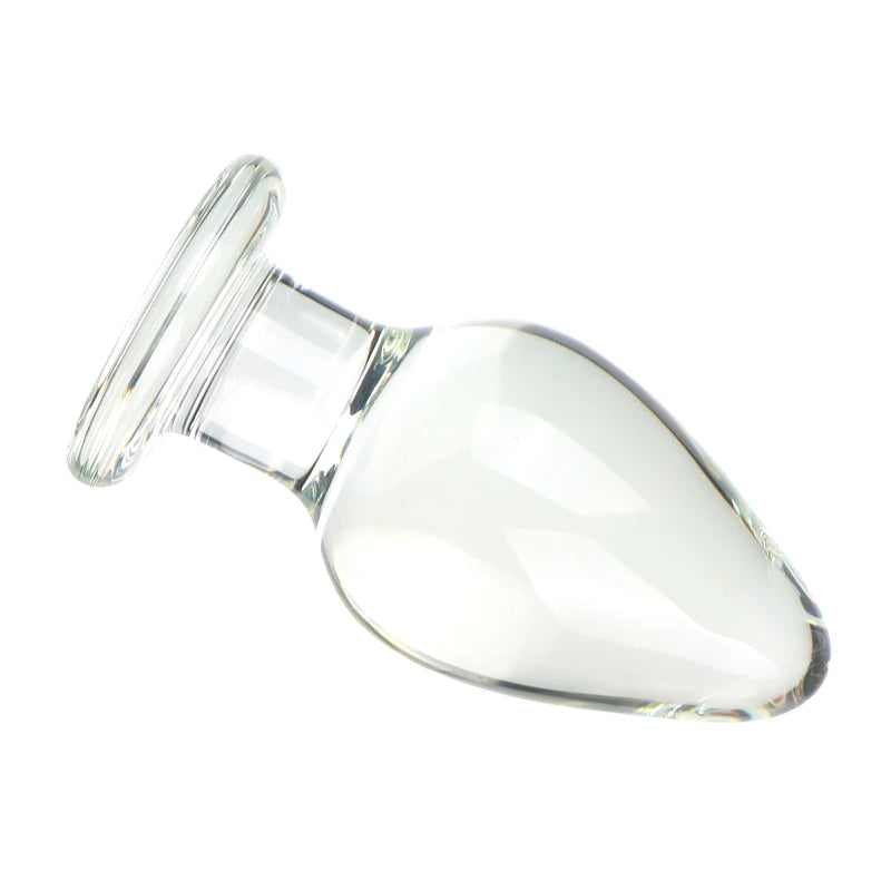 VaHppy Plugues anais de vidro com diâmetro de 5 cm, brinquedos sexuais para meninas, extensão de masturbação anal gay SM BDSM, brinquedos anais ovais e sedosos