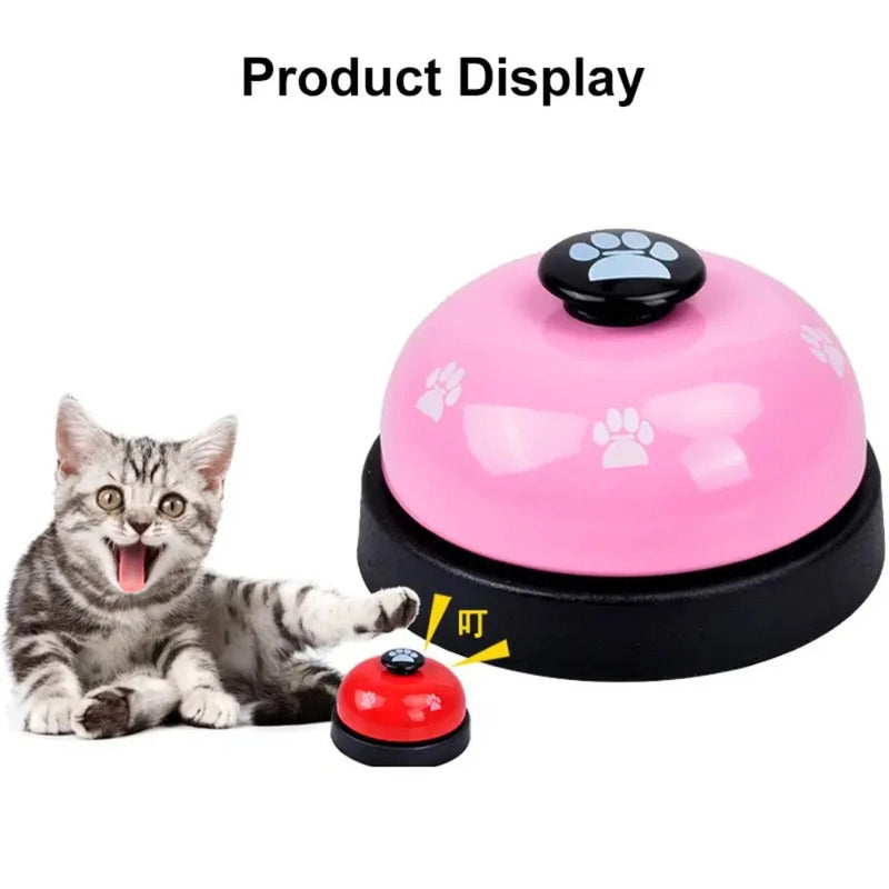 Pet Press Bell Device Cat Toy Funny Dog Paw Print Bell Ringer Dog Interactive Training Toys Pet Supplies