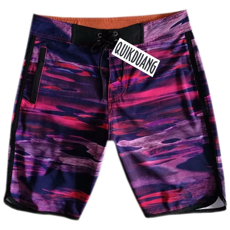 Quick-Dry Waterproof Beachshorts Men's Swimming Trunks Casual Bermuda Spandex Surf Pants Physique Competition Board Shorts L01