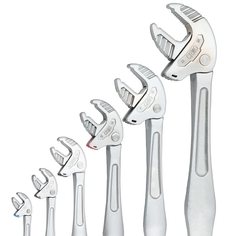 Nova chave de catraca de imitação de garra de caranguejo multifuncional com ferramentas de alicate de chave ajustável de grande abertura adaptável rápida