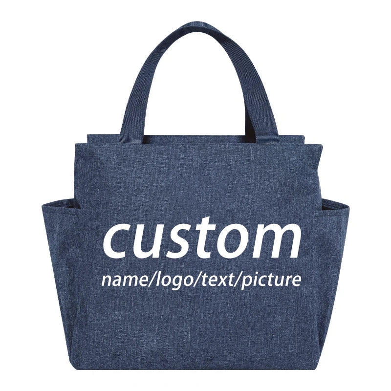 Customize Your Logo Image Lunch Box Boys Girls School Insulated Food Bags Women Men Portable Personalized Lunch Bag Best Gifts