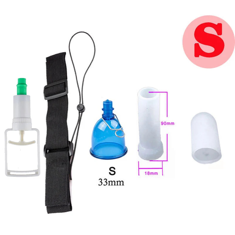 Extensor de ampliação da bomba peniana, copo de vácuo, cabide, treinador, pau, intensificador de ereção, maior crescimento, brinquedos sexuais adultos para homens