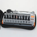 12pçs mini chave de catraca portátil, conjunto de bits de chave de fenda com catraca ajustável de quarto próximo com conjuntos de ferramentas de acionamento 1/4