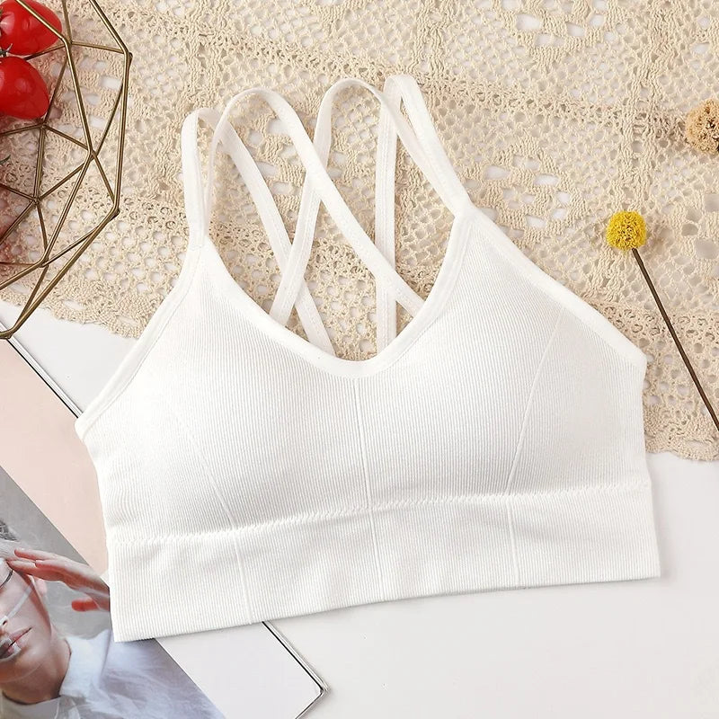 Women Breathable Sports Bra Anti-sweat Fitness Top Seamless Yoga Bra Shockproof Crop Top Women Push up Sport Bra Gym Top