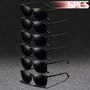 6 pçs moda quadrado uv400 óculos de sol das mulheres dos homens condução pesca caminhadas colorido na moda leve ao ar livre óculos