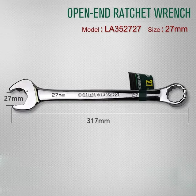 Laoa 8-27mm chave de catraca de extremidade aberta combinação chave de soquete de catraca chave universal ferramenta manual de reparo de carro de bicicleta