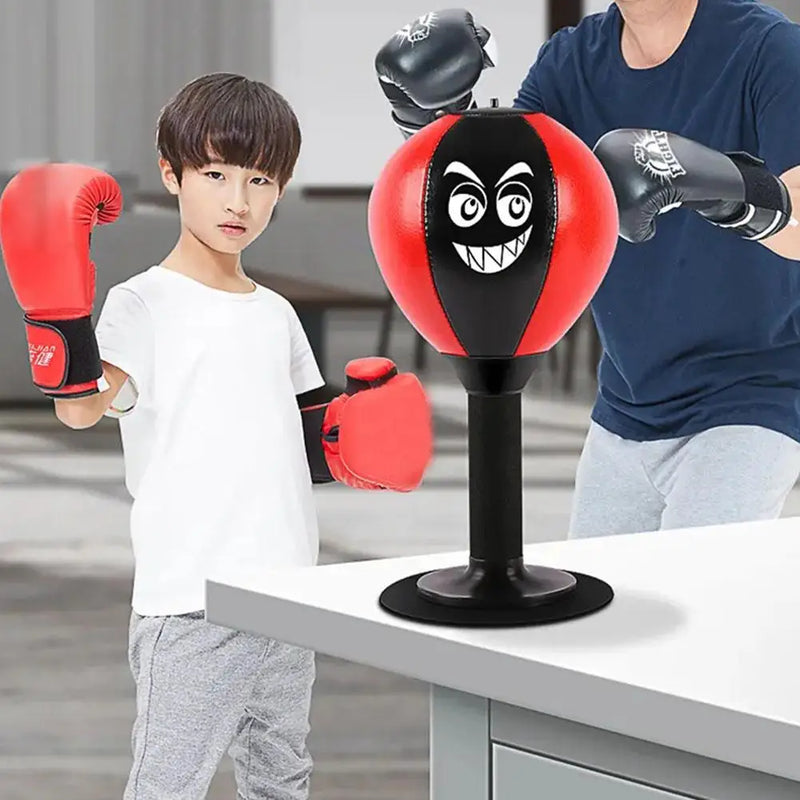 Bola de boxe de mesa, saco de pancadas, estresse, buster com ventosa, mesa de boxe, bola de perfuração, ventosa, reduz a tensão