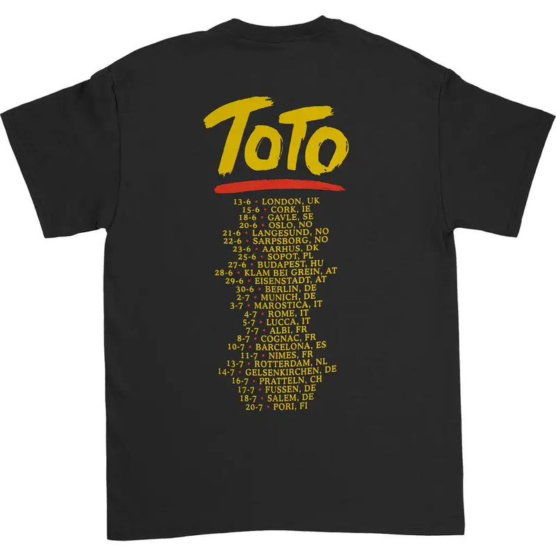 Toto áfrica tour camiseta periférica, padrão impressão verão marca de luxo algodão masculino e feminino camiseta manga curta