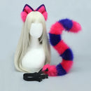 Cheshire gato cosplay adereços animal orelha cauda bandana halloween carnaval clube pub masquerade festa trajes feminino headwear