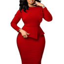 Vestidos africanos para as mulheres 2023 primavera bodycon midi vestido diário elegante de cintura alta manga longa robe femme roupas africanas