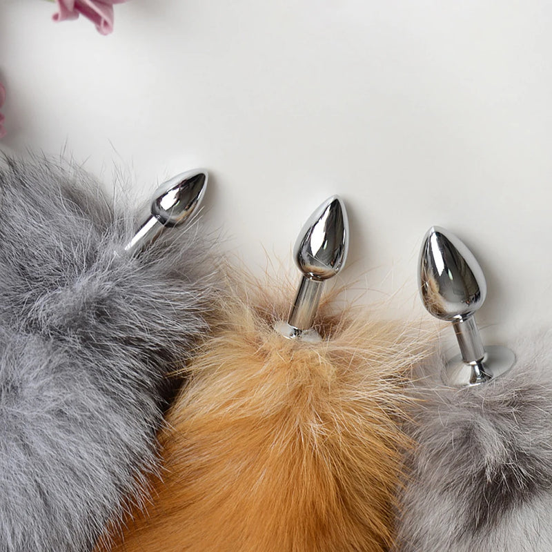 Orelhas de raposa e anal butt plug cauda brinquedos sexuais para mulheres suave anal plug cauda longa sm cospaly jogar para casais brinquedos adultos eróticos