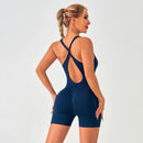 Bodysuit de verão roupas esportivas mulher ginásio sexy bodysuit para festa de fitness shorts macacões feminino yoga combi-calças macacão