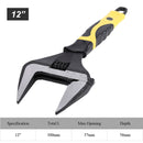 Chave inglesa ajustável de 6/8/10/12 polegadas, grande, aberta, aço inoxidável, oficina doméstica, multifuncional, ferramentas de reparo manual