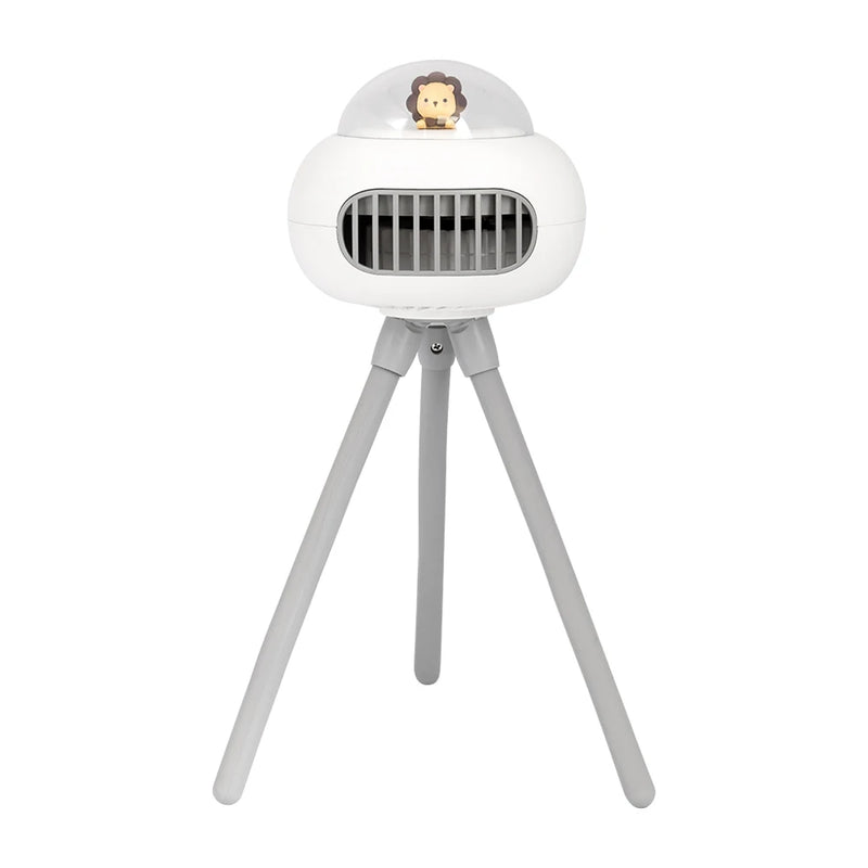 Mini ventilador para carrinho, ventilador oscilante automático, ventilador portátil alimentado por bateria de 1200mAh, ventilador com clipe de tripé flexível de 3 velocidades para carro