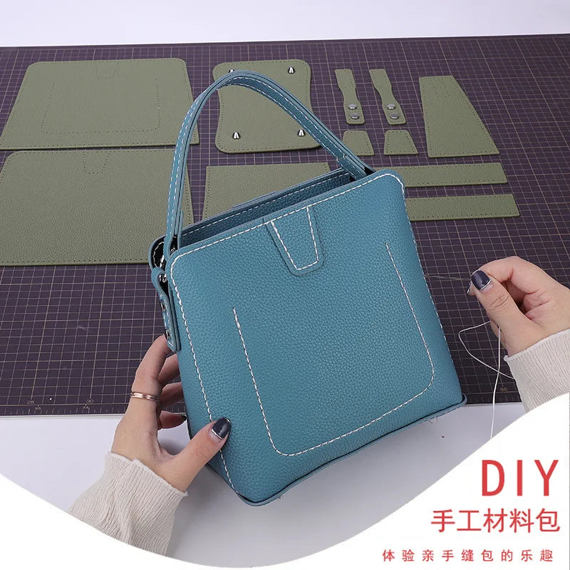 DIY Sewing Handmade Bag Set Shloulder Straps Customize Leather Bag Making Kit Hand Stitching Accessories for Women's Handbag