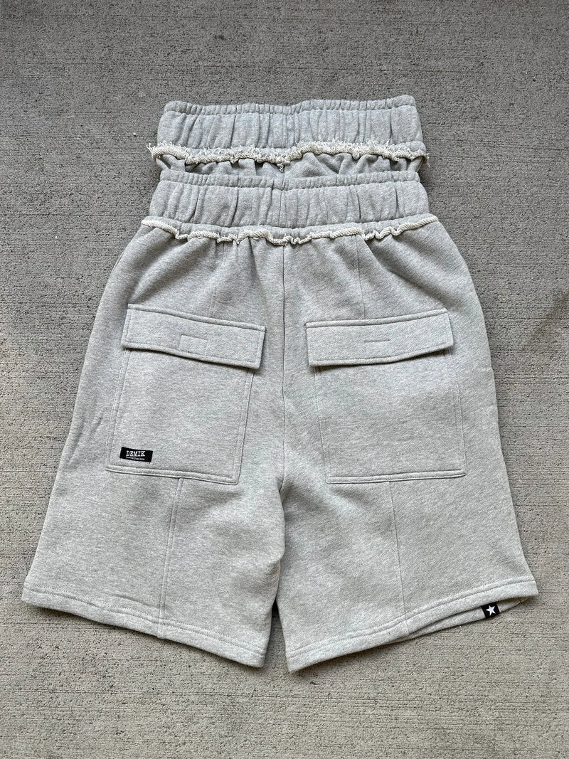 Fashion Double Waist Old Shabby Casual Shorts Mens Sports Gym Basketball Shorts Sweatpants Y2k Multi Pocket Zipper Jogging Short