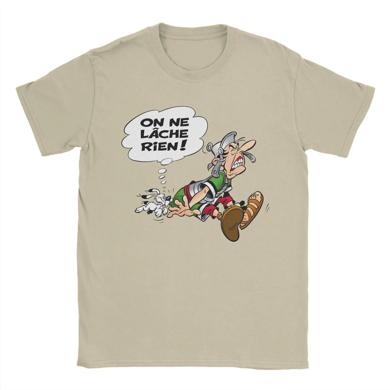 Asterixes Don't Let Go of Anything T Shirt Obelixes Men Cotton T-Shirts Crew Neck Cartoon Tees Short Sleeve merch 4XL 5XL 6XL