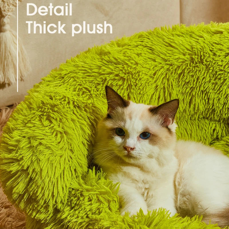 Inverno quente ninho para animais de estimação lavável verde dos desenhos animados monstro semi fechado casa do cão adequado para médio e grande tamanho gato/cachorro suprimentos