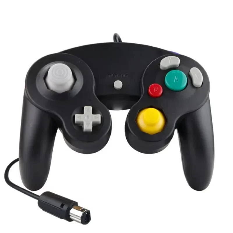 Controlador de jogo com fio para GameCube NGC Joystick de gamepad com fio de botão único para console de jogos NGC