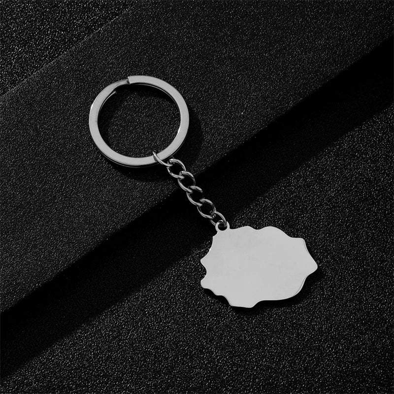 Fashion Reunion Island Map Pendant Necklace Stainless Steel For Women Girls Gold Silver Color Charm Female Choker Jewelry