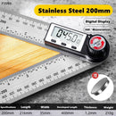 Escala detectora de régua de ângulo digital, 200/300/500mm, adequada para ferramentas de medição de marcenaria, ferramentas multifuncionais de alta precisão