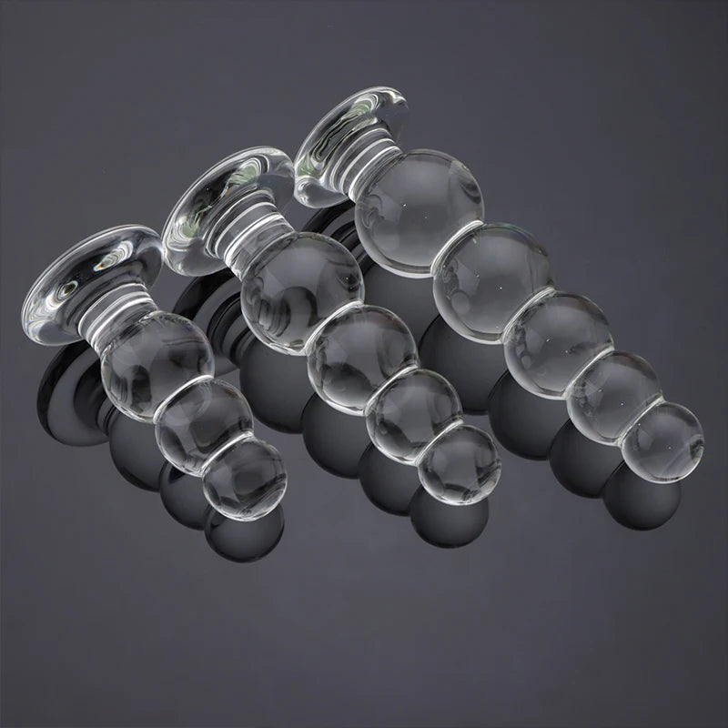 Nova bola vagina grande pirex contas de cristal vidro butt plug grande anal vibrador grânulo falso adulto masturbar brinquedos sexuais para mulheres homens gay