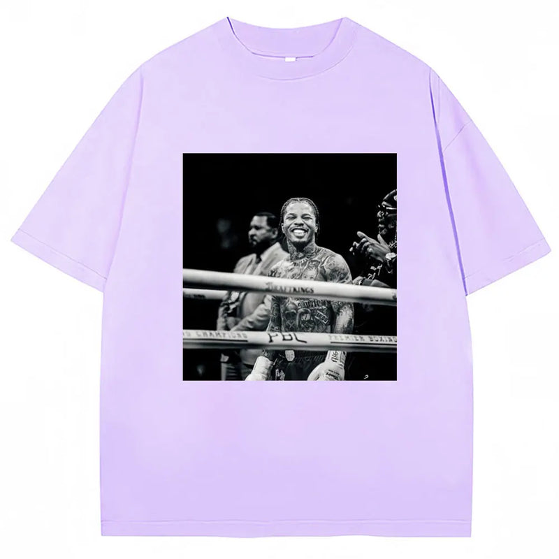 Tank Gervonta Davis Print T-shirt Vintage Fashion Boxing T Shirt Oversized Men's Loose Cotton Tshirt Streetwear Birthday Gifts