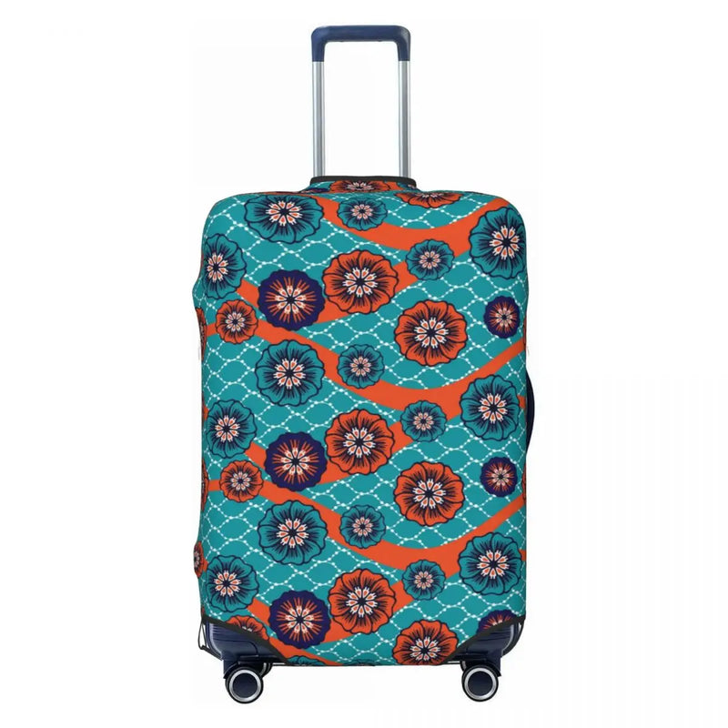 Funny Africa Ankara Geometric Art Luggage Cover Protector Elastic Travel Suitcase Covers