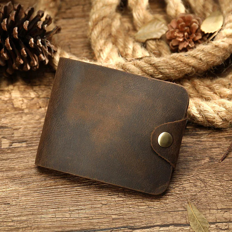 Luufan Crazy horse leather Men Long Wallet Genuine Leather Women Credit Card Holder Short Purse Hasp Business Male Clutch Wallet