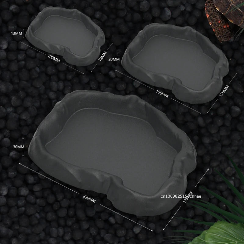 Pets Feeder Bowl Crawler Pet Feeder Basin Resin Non-toxic Food Water Pot Reptile  Tortoise Scorpion Lizard Crab Bowl tool