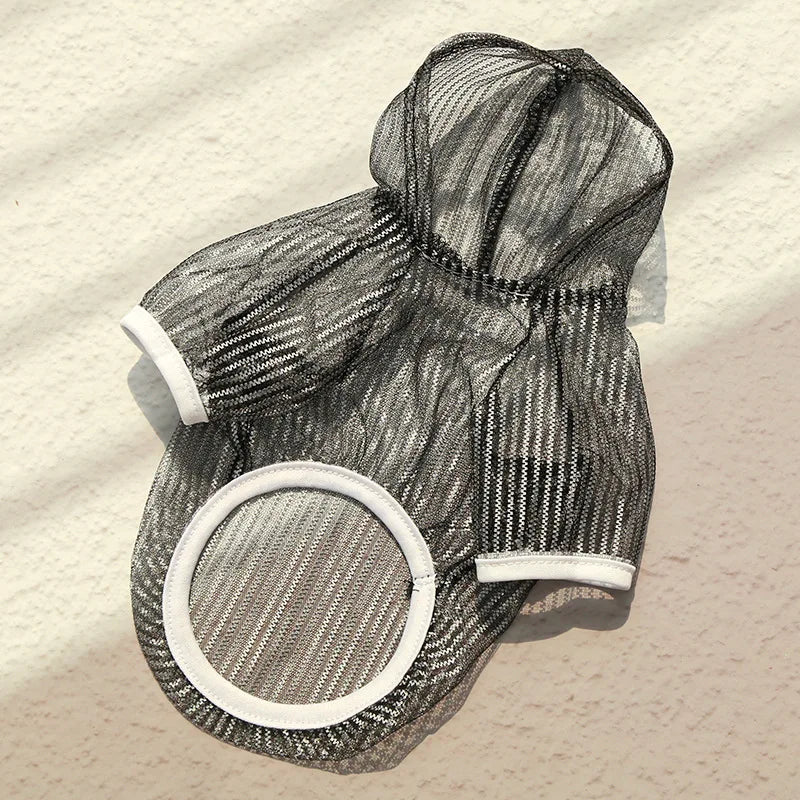 Mesh Dog Clothes Sunscreen Hoodies Mosquito Prevention Suit Sweatshirt For Small Dogs Dachshund Chihuahua Puppy Hooded Shirt XS
