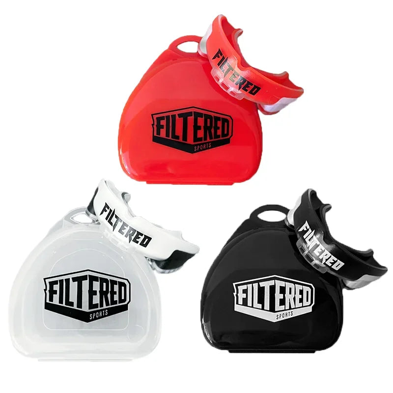 Filtered Sports Adult Sports Mouthguard Muay Thai Boxing Teeth Rugby Fight Training Protection Mma BracesFighting Mouth Guard