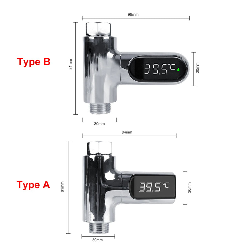 Banheira de hidromassagem monitor de temperatura da água eletricidade display led torneiras do chuveiro em casa termômetro água medidor temperatura banho