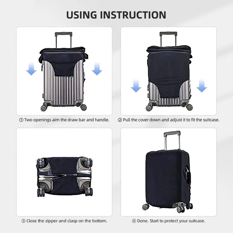 Braai Weather South Africa Style Suitcase Cover Protection Elastic Travel Luggage Protector Covers for 18-32 Inch