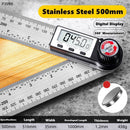 Escala detectora de régua de ângulo digital, 200/300/500mm, adequada para ferramentas de medição de marcenaria, ferramentas multifuncionais de alta precisão