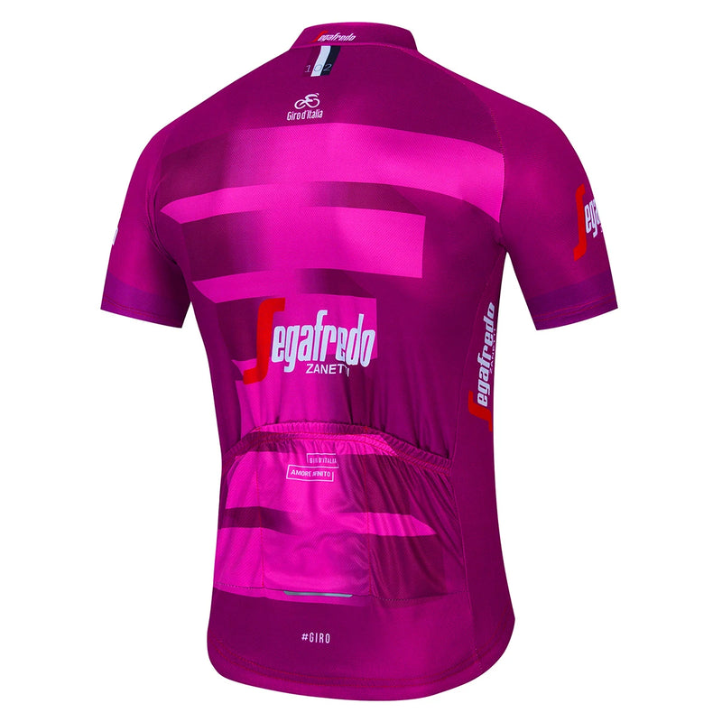 Roxo tour de itália d'italia camisa de ciclismo dos homens respirável camisas de ciclismo pro equipe verão manga curta roupas ciclismo