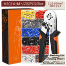 Alicate de friso terminal tubular hsc8 6-4a/16-6 (máx. 0.08-16mm2) fio crimper mini virola crimper ferramentas kit elétrico doméstico