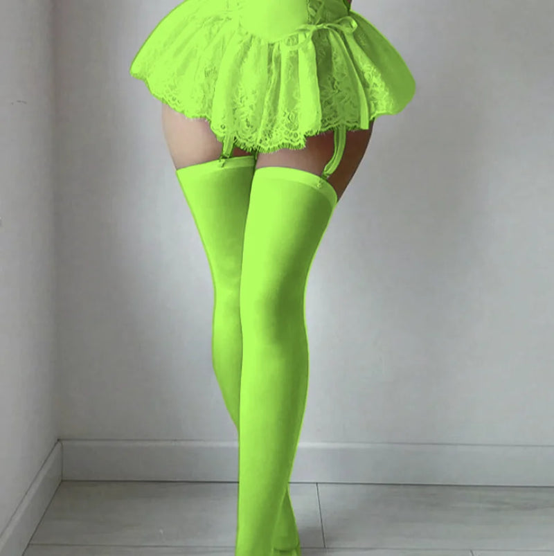 Club Colorful Stockings Women's 80D Velvet Knee High Socks Student Lingerie Thigh Autumn Winter Warm Sock Hot Girl Sexy Stocking