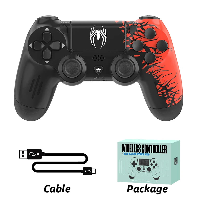 Data sapo controladores de jogo sem fio bluetooth-compatível spide gamepad para ps4 gamepad magro/pro console jogo para joystick pc